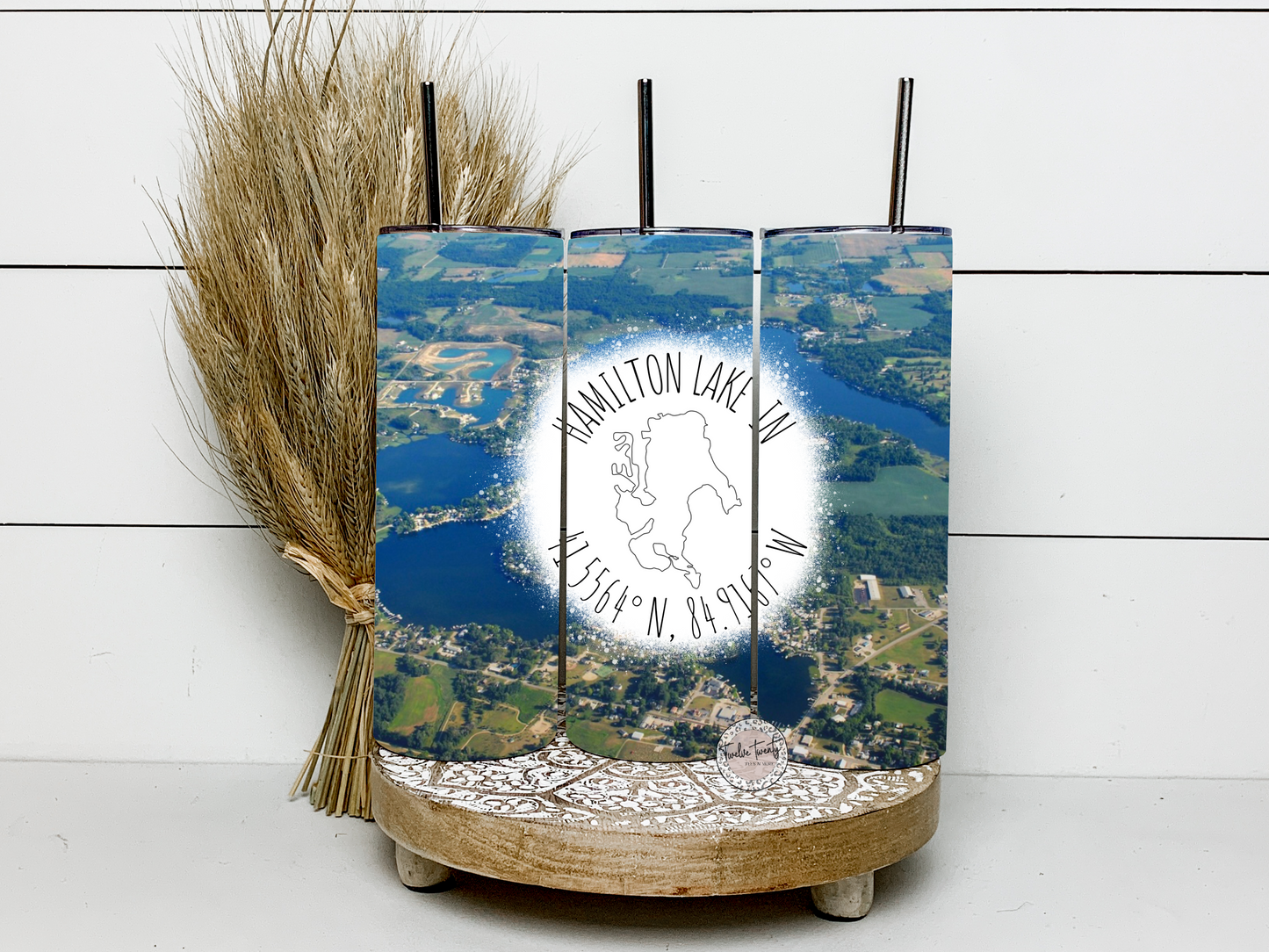 Hamilton Lake Photo/Coordinates 20oz Tumbler