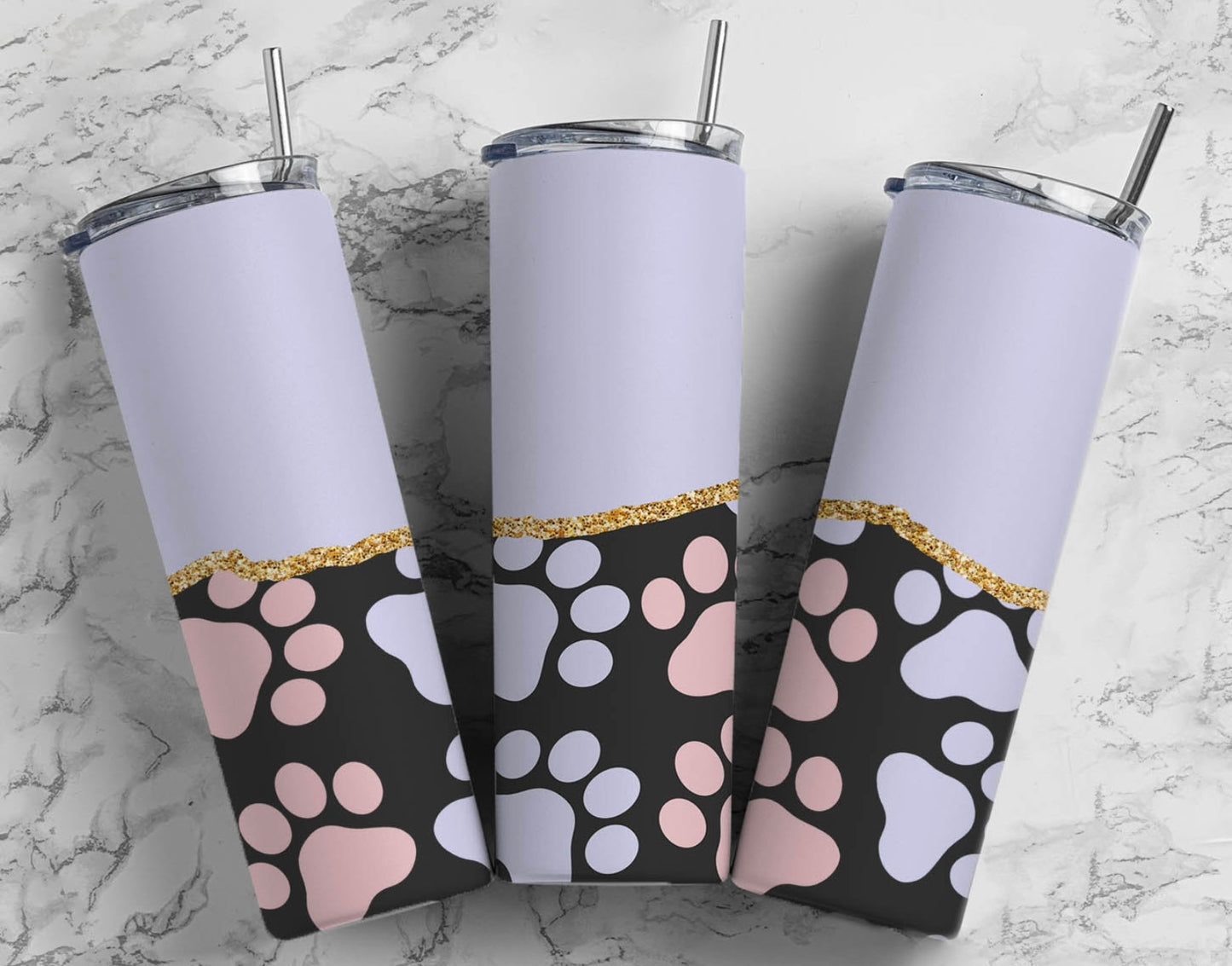 Purple Paw 20oz Tumbler