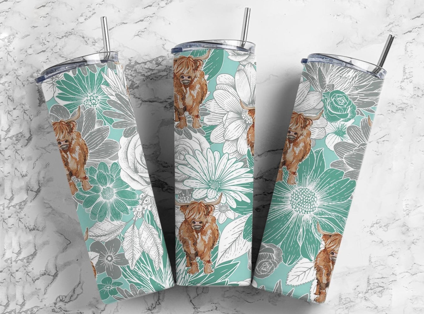 Highland Daisy 20oz Tumbler