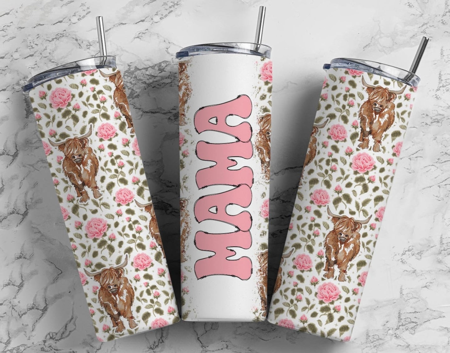 Highland Cow Mama 20oz Tumbler