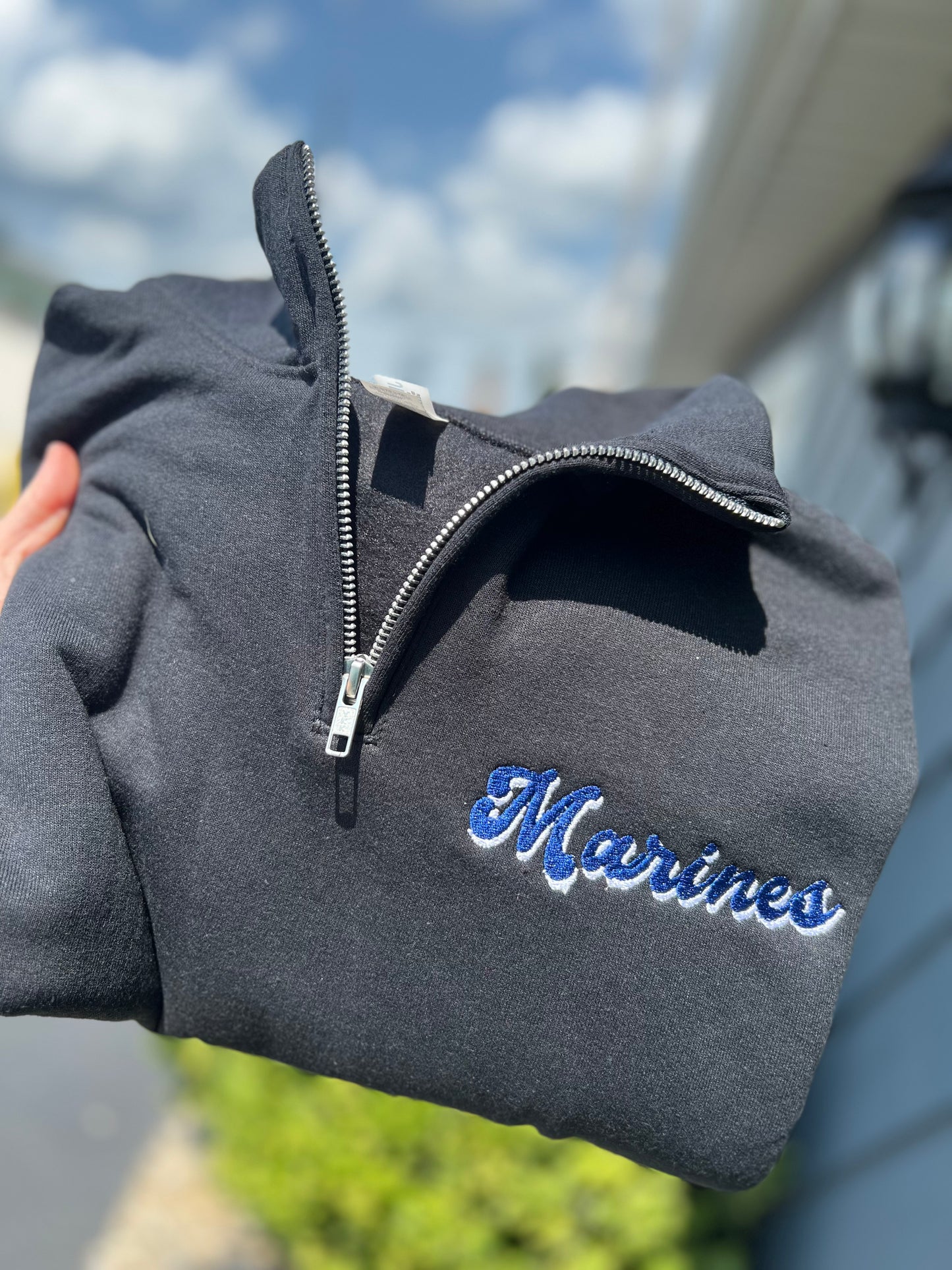 Marines Embroidered Quarter Zip