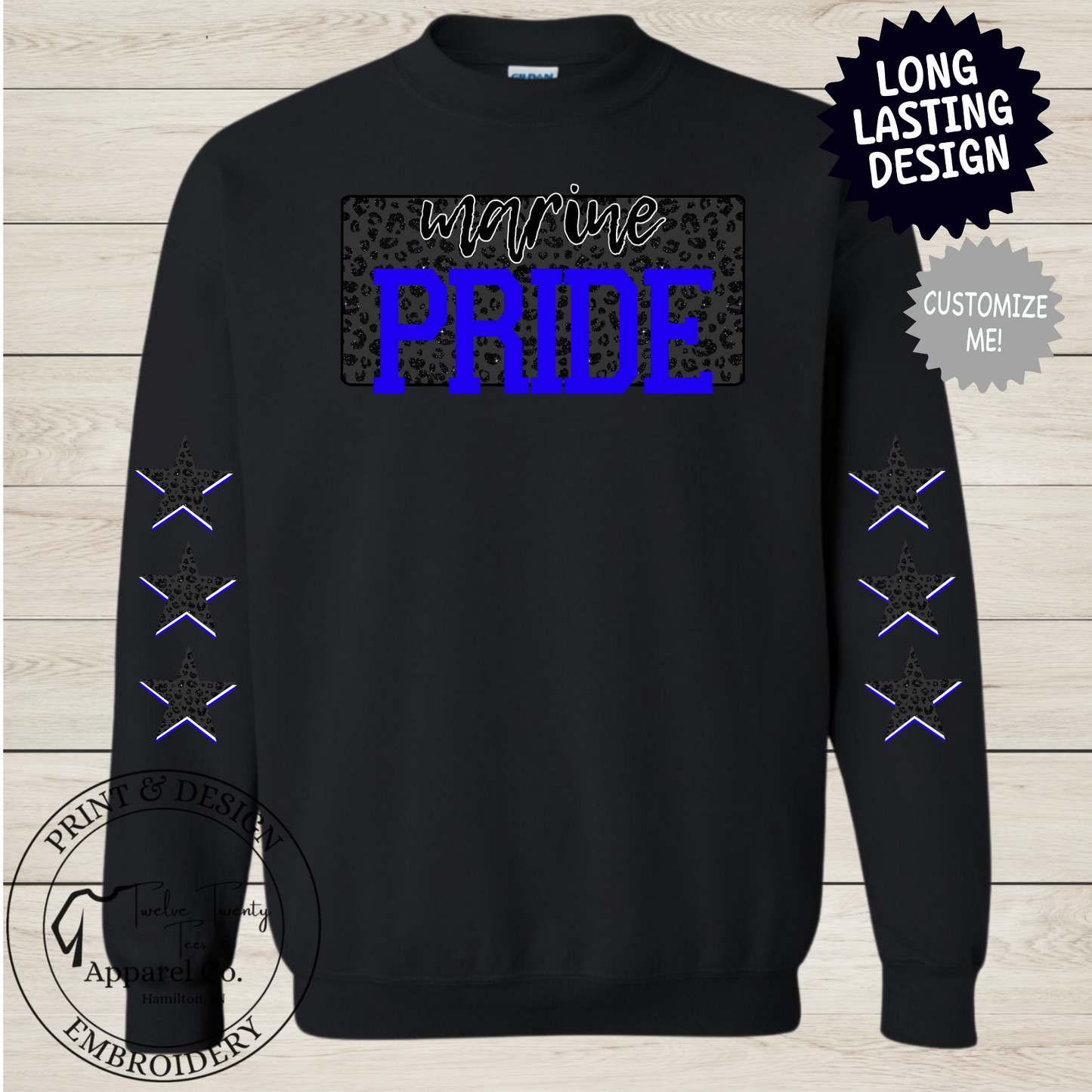 School mascot black glitter