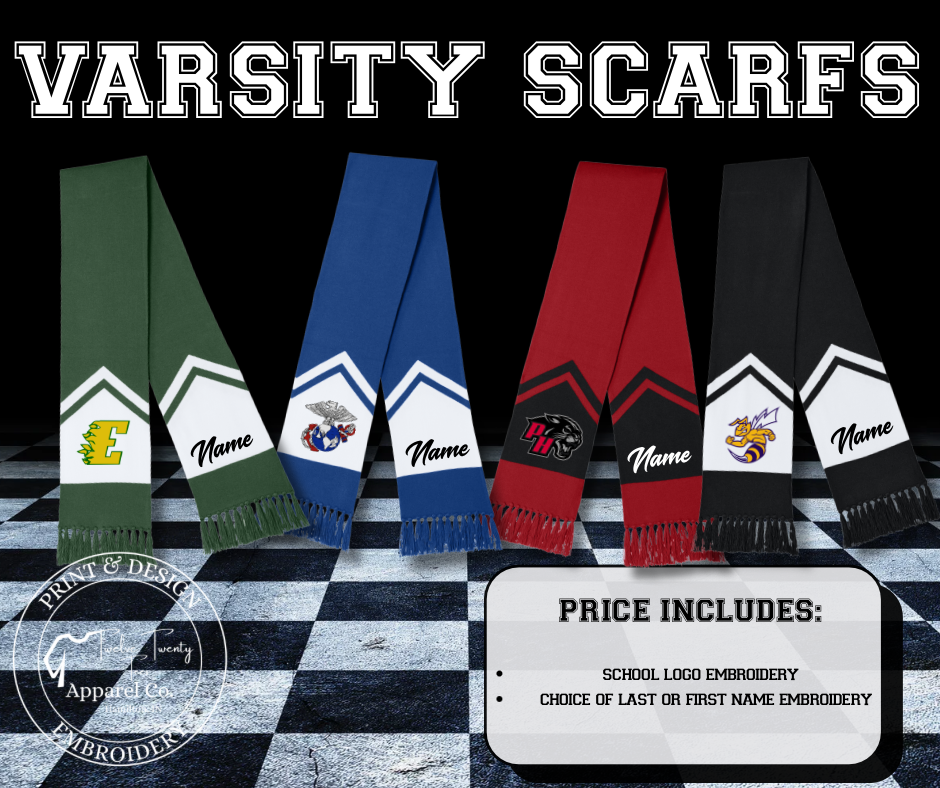 Embroidered Varsity Scarf