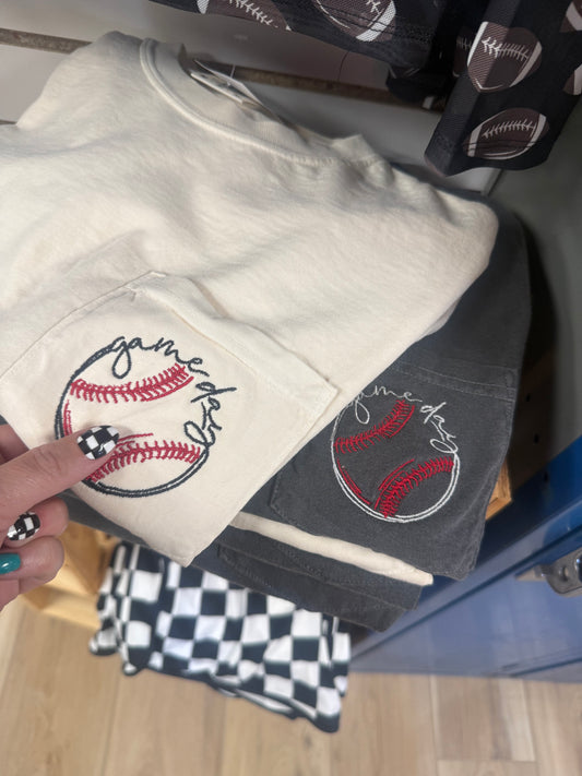Game Day Embroidered Pocket