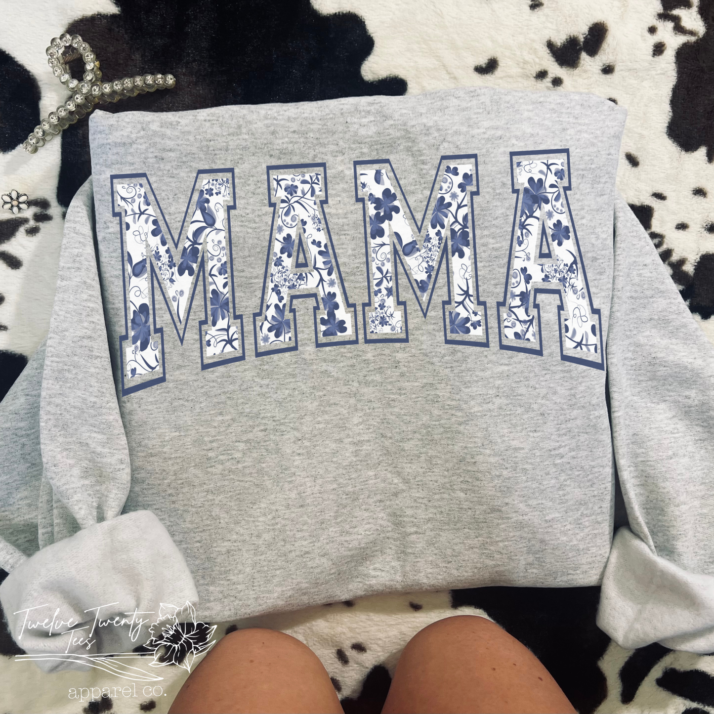 Navy floral mama