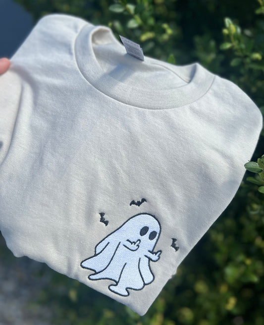 Boo On You Embroidered Tee