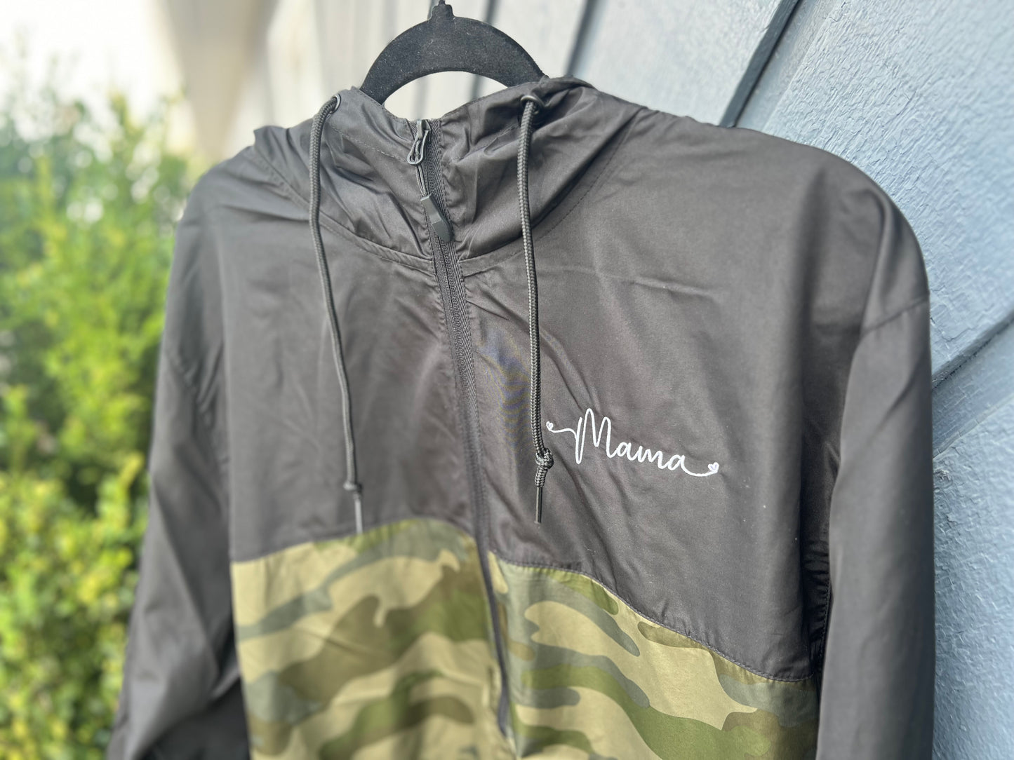 Mama Embroidered Windbreaker