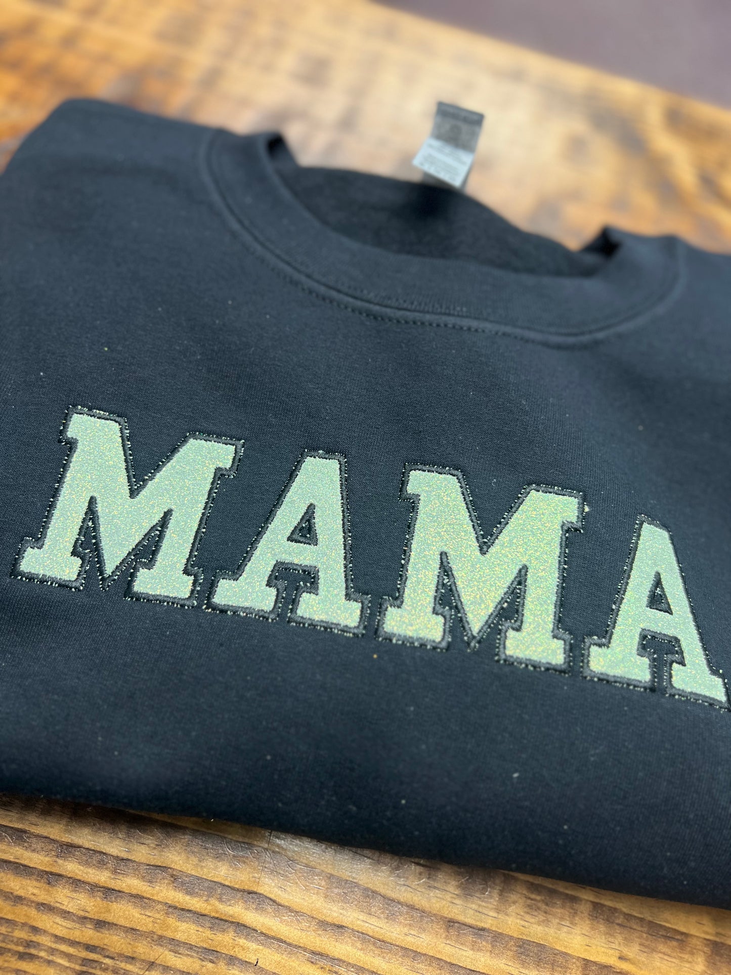 Embroidered Glitter Mama