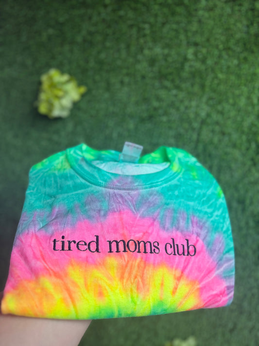 Tie dye embroidered mama