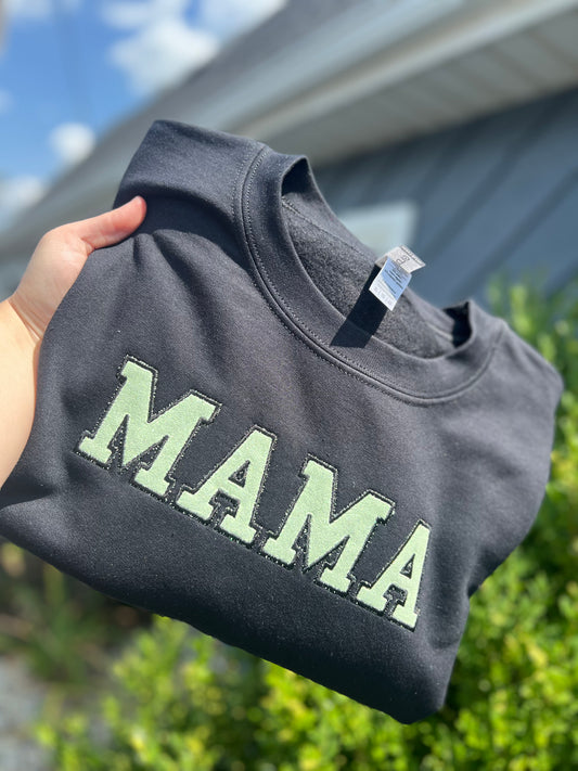 Embroidered Glitter Mama