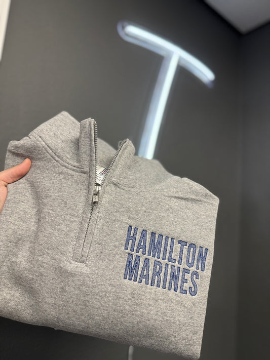 Embroidered school quarter zip