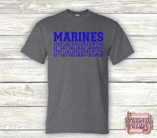 Dark Heather Marines Stacked