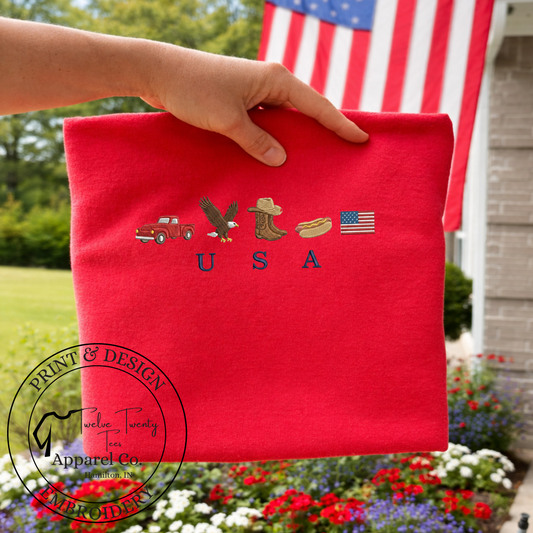 Embroidered western USA