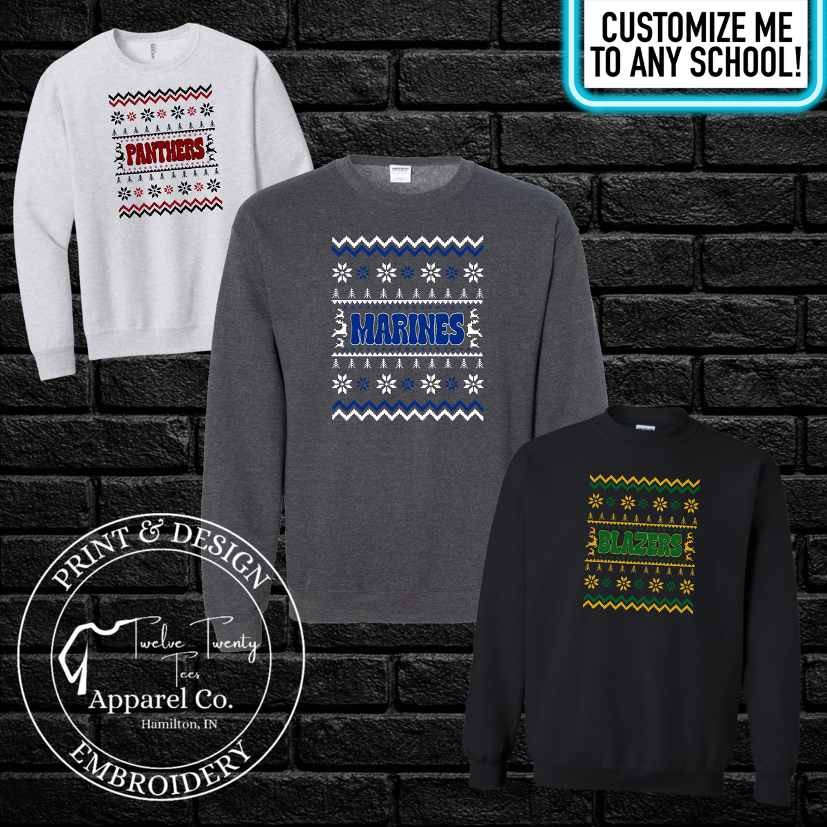 Ugly sweater mascot