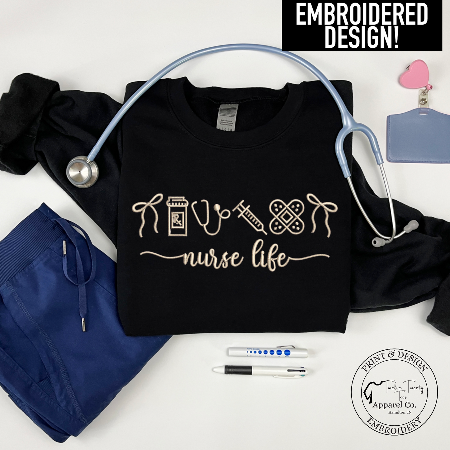 Embroidered Nurse Life Icons