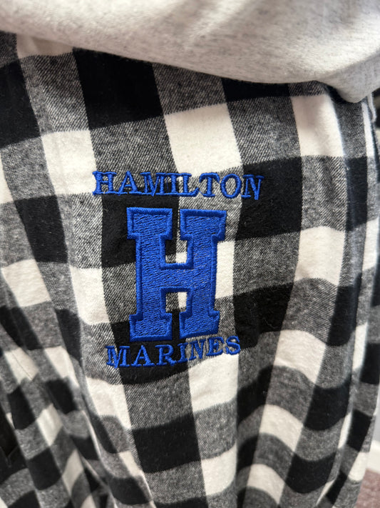 School spirit embroidered PJ pants